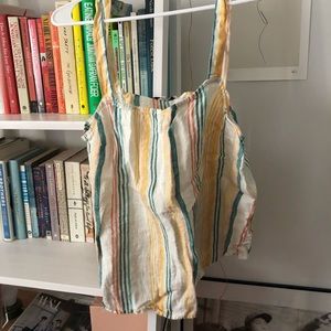 Madewell linen striped tank